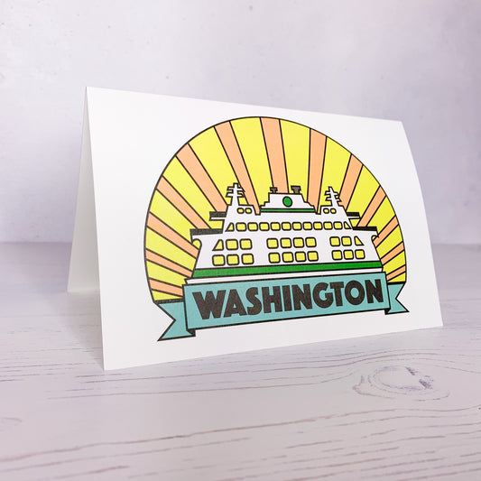 WA Ferry - WA greeting card